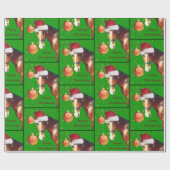 Paardenpaard Kerstmis Cadeaupapier (Vlak)