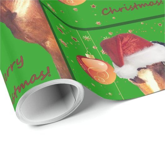 Paardenpaard Kerstmis Cadeaupapier (Rol Hoek)