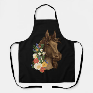 Paardenpaard Portrait Western CowGirl Horsebac Schort