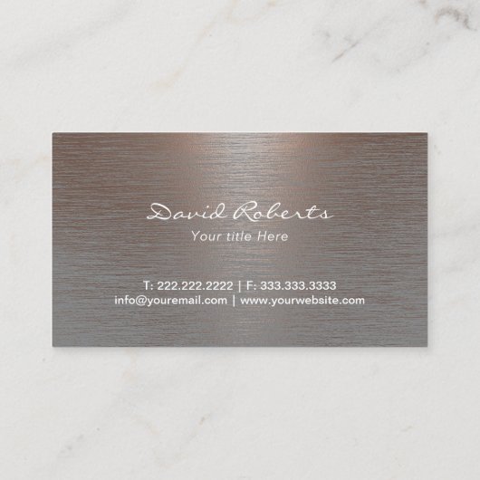 Paardenpaard Riding Equestrian Modern Copper Visitekaartje (Achterkant)