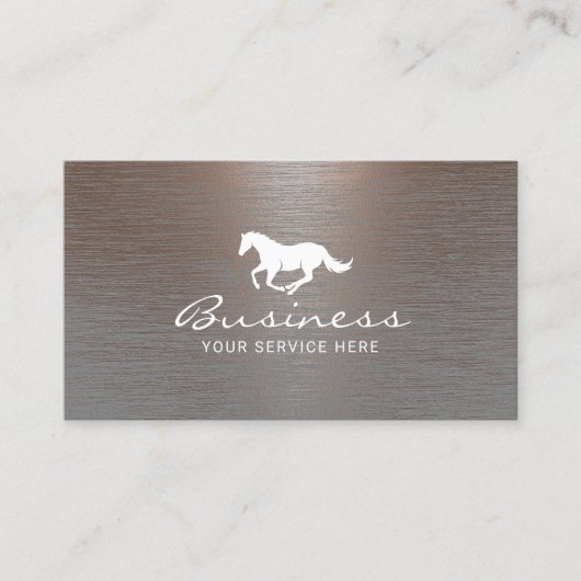 Paardenpaard Riding Equestrian Modern Copper Visitekaartje (Voorkant)