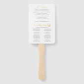 Paardenpaard roos waterverf bruiloft programma handwaaier (Achterkant)