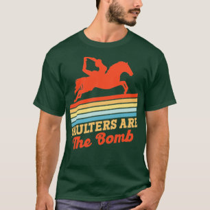 Paardenpaard Vaulting Bomb Vaulter Horseback R T-shirt