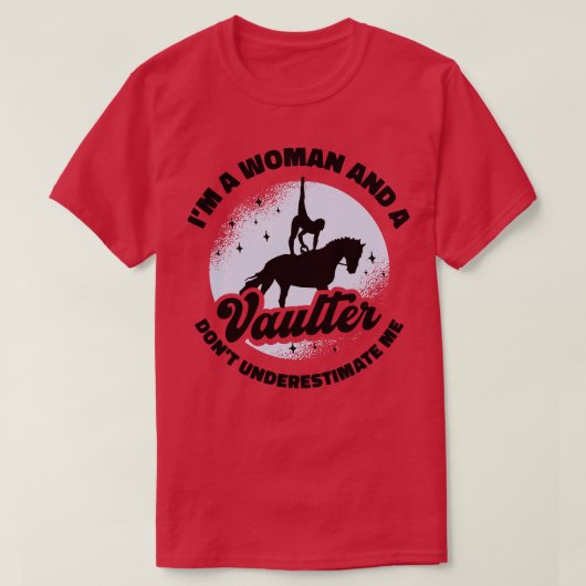 Paardenpaard Vaulting Vaulter Horseback T-shirt (Design voorkant)