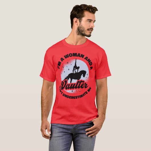Paardenpaard Vaulting Vaulter Horseback T-shirt (Voorkant volledig)