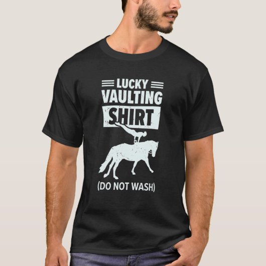 Paardenpaard Vaulting Vaulter Horseback T-shirt (Voorkant)