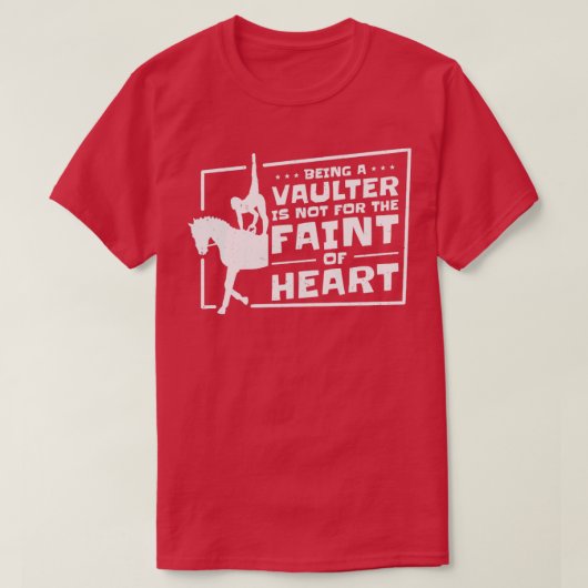 Paardenpaard Vaulting Vaulter Horseback T-shirt (Design voorkant)