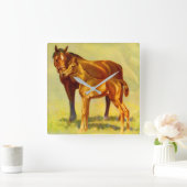 paardenpaard vierkante klok (Huis)