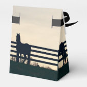 Paardenpaarden aan de Pasture Fence Bedankdoosjes (Achterkant)