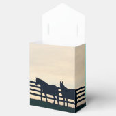 Paardenpaarden aan de Pasture Fence Bedankdoosjes (Geopend)