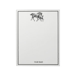Paardenpaarden Moeder Baby Foal Framed Notitieblok