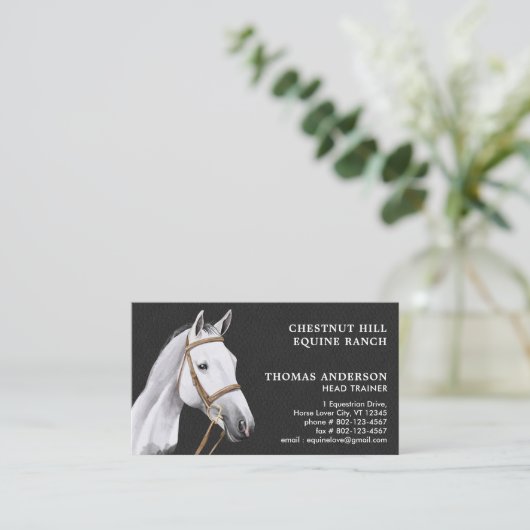 Paardenpaarden Professioneel gepersonaliseerde paa Visitekaartje (Staand voorkant)