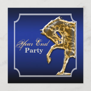 Paardenpaardenevenement show blauw zwart kaart