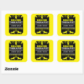 paardenpaardentherapeut vierkante sticker (Vel)