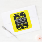 paardenpaardentherapeut vierkante sticker (Envelop)