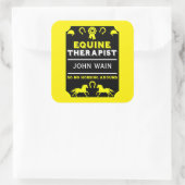 paardenpaardentherapeut vierkante sticker (Tas)