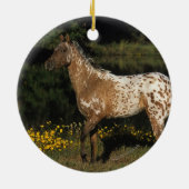 Paardenpaardje van Appaloosa Keramisch Ornament (Achterkant)