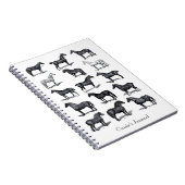  paardenpaardrijder gepersonaliseerd notitieboek (Rechterzijde)