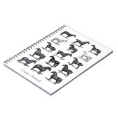  paardenpaardrijder gepersonaliseerd notitieboek (Linkerzijde)