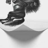 Paardenpakpapier - aangepaste tekst en kleuren cadeaupapier (Hoek)