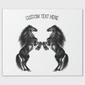 Paardenpakpapier - aangepaste tekst en kleuren cadeaupapier (Vlak)