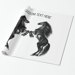 Paardenpakpapier - aangepaste tekst en kleuren cadeaupapier