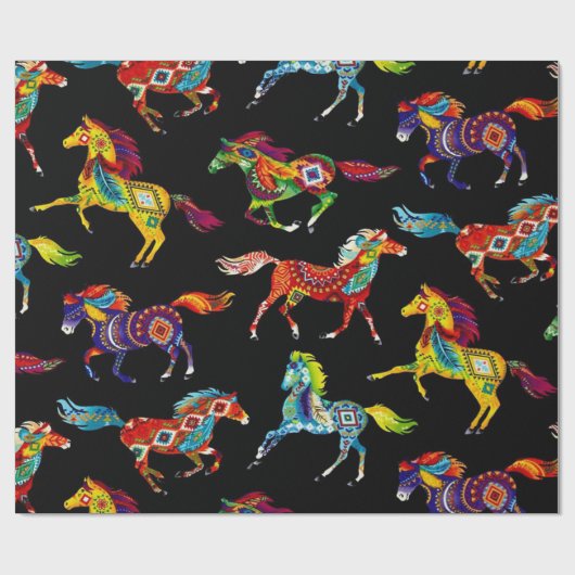 Paardenpakpapier Cadeaupapier (Vlak)