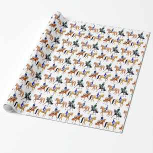 Paardenpakpapier voor paarden uit de paardensport cadeaupapier