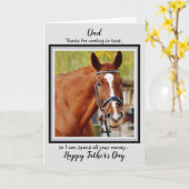 Paardenpap - Funny Vaderdag - Paardenfoto-Humor Kaart (Gele Bloem)