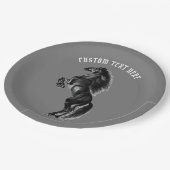 Paardenpapier Borden met aangepaste tekst Papieren Bordje (Gekanteld)