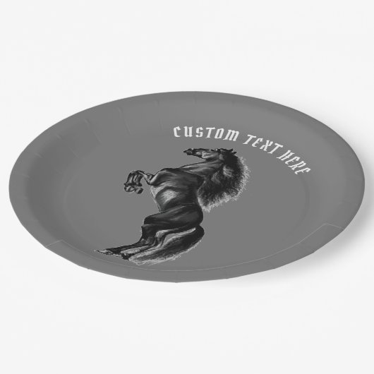 Paardenpapier Borden met aangepaste tekst Papieren Bordje (Gekanteld)