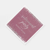 Paardenpapier Napkin Elegant Silver, Roze Servet (Hoek)