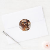 paardenpapier ronde sticker (Envelop)