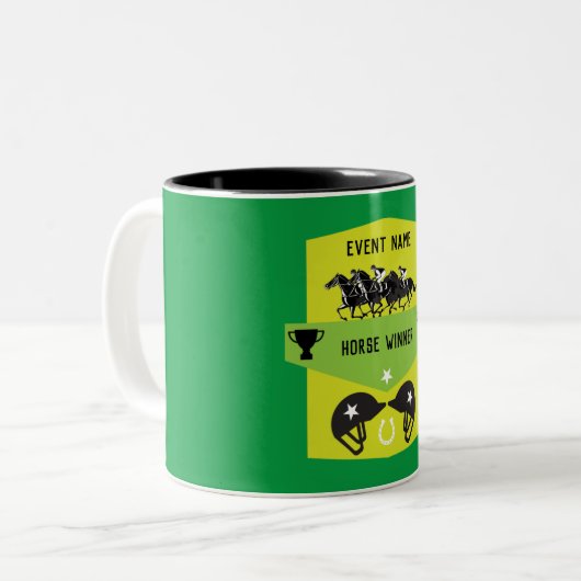 Paardenparende cadeaus voor evenementen en koopwaa tweekleurige koffiemok (Voorkant links)