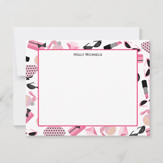 Paardenparfum- en lipstick-platte notities (Voorkant)