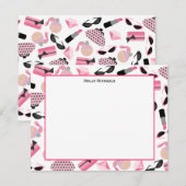 Paardenparfum- en lipstick-platte notities (Voorkant / Achterkant)