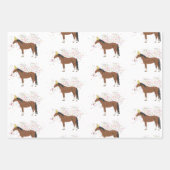 Paardenparkdieren met een partij inpakpapier vel (Voorkant 2)