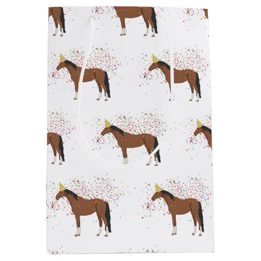 Paardenparkdieren met een partij medium cadeauzakje (Voorkant)