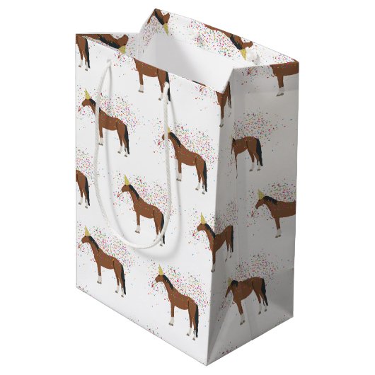 Paardenparkdieren met een partij medium cadeauzakje (Achterkant Gekanteld)