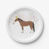 Paardenparkdieren met een partij papieren bordje (Voorkant)