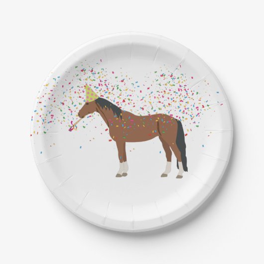 Paardenparkdieren met een partij papieren bordje (Voorkant)