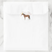 Paardenparkdieren met een partij ronde sticker (Tas)