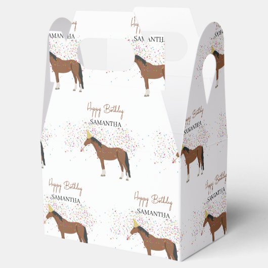 Paardenpartende landbouwhuisdieren Aangepaste naam Bedankdoosjes (Geopend)