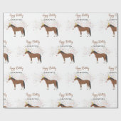 Paardenpartende landbouwhuisdieren Aangepaste naam Cadeaupapier (Vlak)