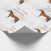 Paardenpartende landbouwhuisdieren Aangepaste naam Cadeaupapier (Hoek)