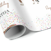 Paardenpartende landbouwhuisdieren Aangepaste naam Cadeaupapier (Rol Hoek)