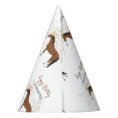 Paardenpartende landbouwhuisdieren Aangepaste naam Feesthoedjes (Achterkant)