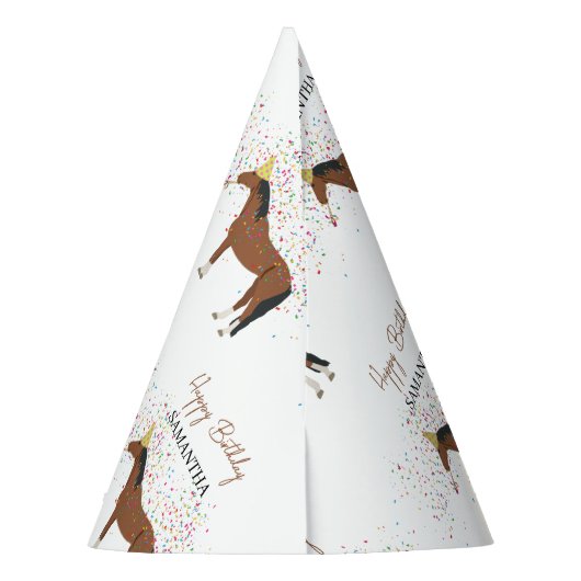 Paardenpartende landbouwhuisdieren Aangepaste naam Feesthoedjes (Achterkant)