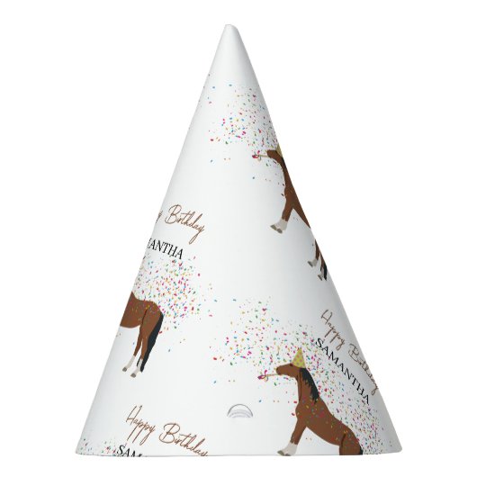 Paardenpartende landbouwhuisdieren Aangepaste naam Feesthoedjes (Rechts)