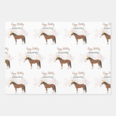 Paardenpartende landbouwhuisdieren Aangepaste naam Inpakpapier Vel (Voorkant 3)